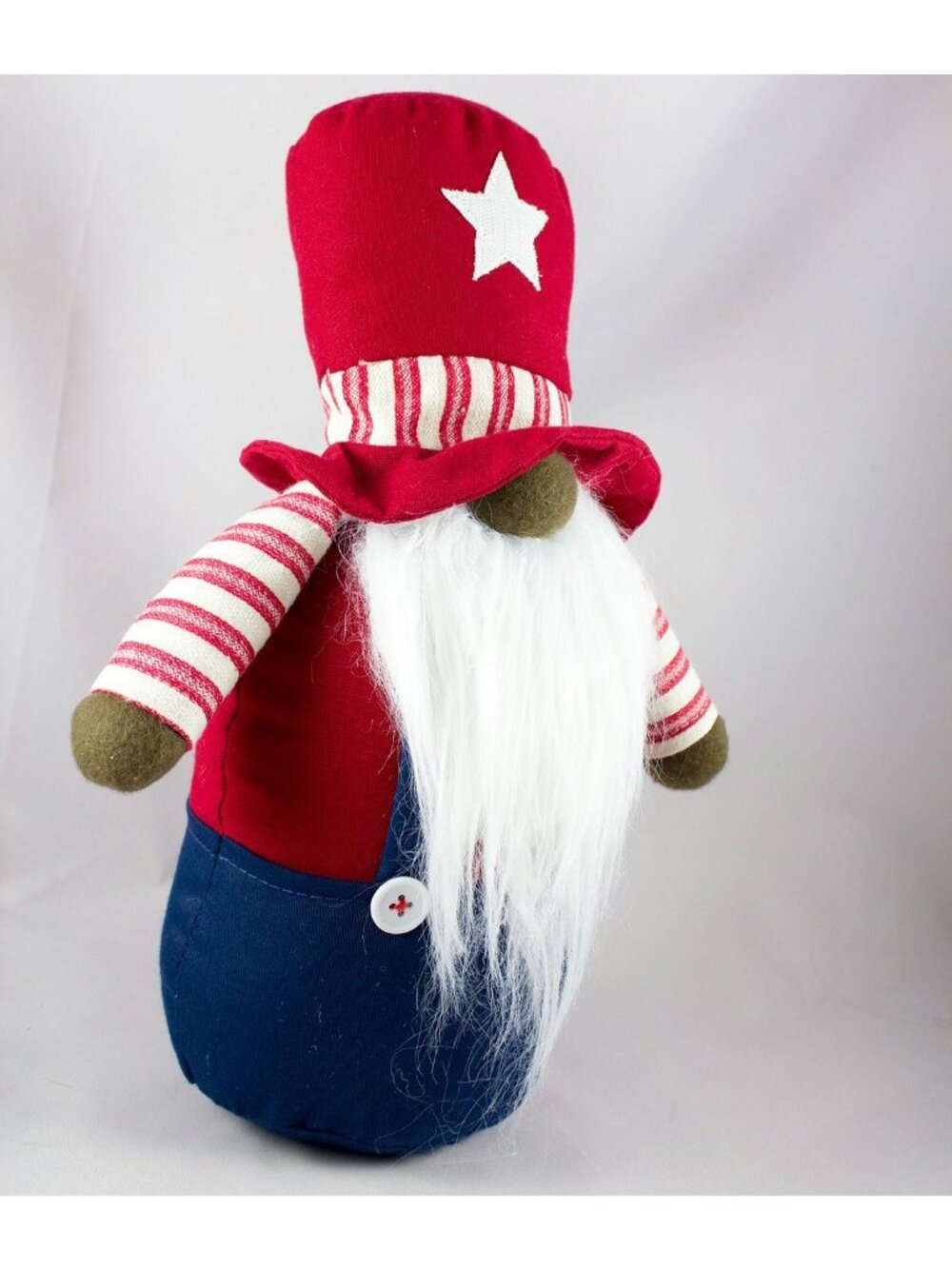 Patriotic Uncle Sam Plush Gnome Stars & Stripes 13.5" Tall